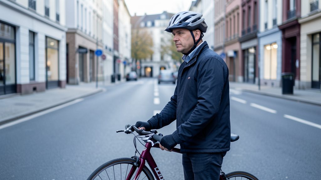 Cycliste victime d'accident de vélo sur la route