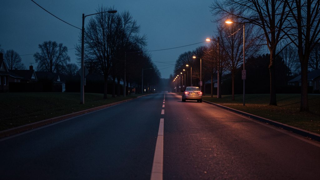 Route au crépuscule - délit de fuite et indemnisation FGAO